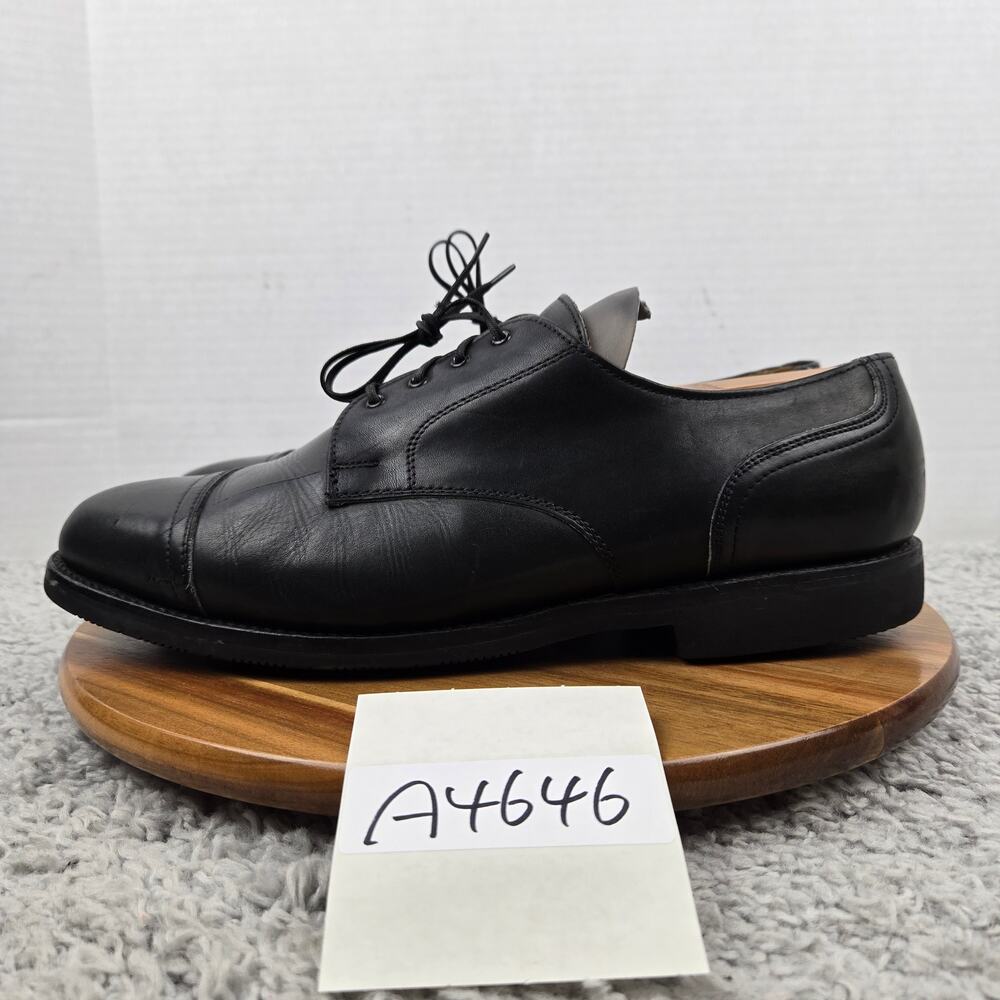 Allen Edmonds Men 12D Fairgate Black Leather Cap Toe Office Oxford Dress Shoe